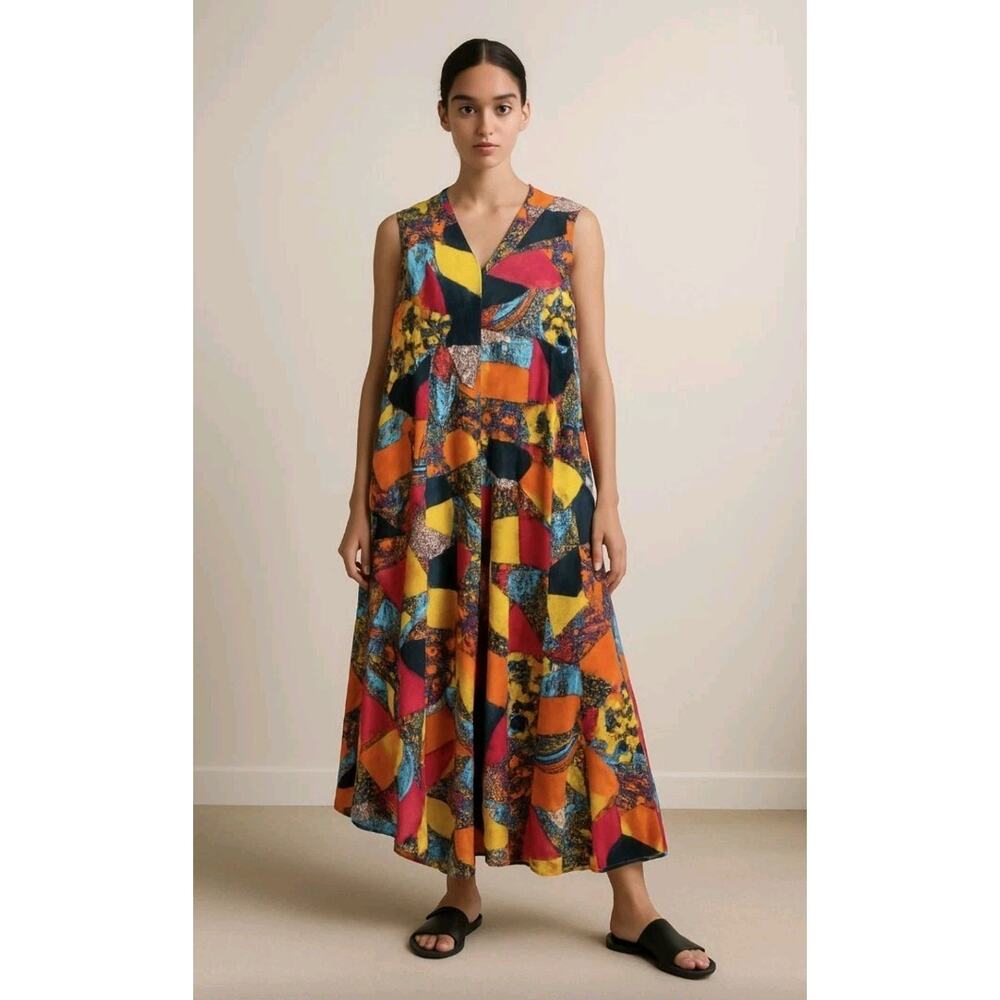 NWT Samuel Dong Oversized Patchwork Jumpsuit Size… - image 1